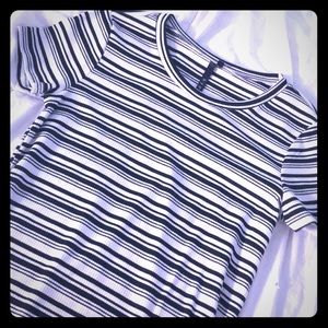 A striped bodycon dress👀